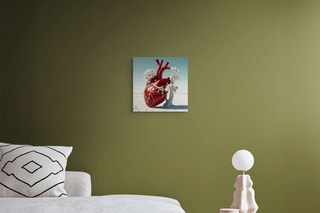 Tableau «Cuore surrealista omaggio a Dalì» Paolo et Edgar - 30 x 30 x 1 cm