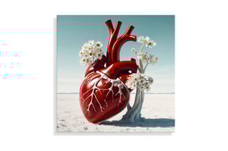 Tableau «Cuore surrealista omaggio a Dalì» Paolo et Edgar - 30 x 30 x 1 cm