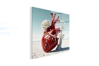 Tableau «Cuore surrealista omaggio a Dalì» Paolo et Edgar - 30 x 30 x 1 cm