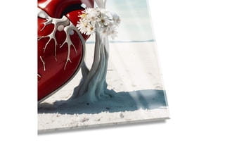 Tableau «Cuore surrealista omaggio a Dalì» Paolo et Edgar - 30 x 30 x 1 cm