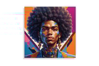 Tableau «Ragazzo Afro Punk» Paolo et Edgar - 30 x 30 x 1 cm