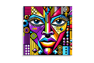 Tableau «Viso Geometrico» Paolo et Edgar - 30 x 30 x 1 cm
