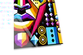 Tableau «Viso Geometrico» Paolo et Edgar - 30 x 30 x 1 cm
