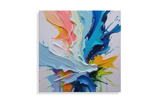 Tableau «Flusso Interrotto» Paolo et Edgar - 30 x 30 x 1 cm