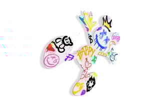 Décoration murale Splat on Graffiti signs - 49,5 x 42 x 1 cm - Blanc