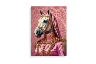 Tableau «Cavallo Imperial Pink Parade» Paolo et Edgar - 30 x 21,5 x 1 cm