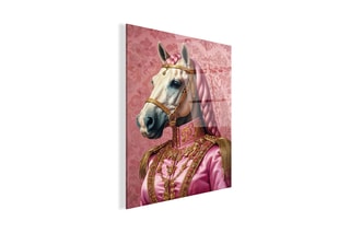 Tableau «Cavallo Imperial Pink Parade» Paolo et Edgar - 30 x 21,5 x 1 cm