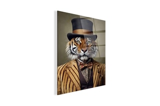 Tableau «Tigre Noblesse Parade» Paolo et Edgar - 30 x 21,5 x 1 cm
