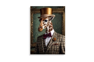 Tableau «Giraffa Noblesse Parade» Paolo et Edgar - 30 x 21,5 x 1 cm