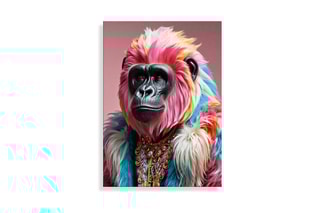 Tableau «Gorilla Peace & Joy Parade» Paolo et Edgar - 30 x 21,5 x 1 cm