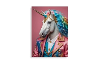 Tableau «Unicorno Peace & Joy Parade» Paolo et Edgar - 30 x 21,5 x 1 cm