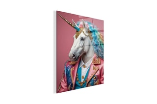 Tableau «Unicorno Peace & Joy Parade» Paolo et Edgar - 30 x 21,5 x 1 cm