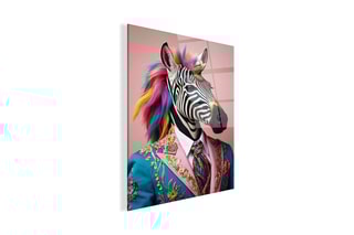 Tableau «Zebra Peace & Joy Parade» Paolo et Edgar - 30 x 21,5 x 1 cm