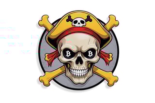 Décoration murale Simbolo dei Pirati - 52 x 50 x 1 cm - Gris et jaune