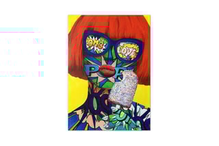 Tableau Volto di donna Pop Art 2 - 70 x 50 cm