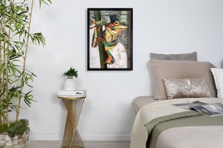 Tableau 3D Rana con cappello a cilindro 1 - 70 x 50 x 3 cm