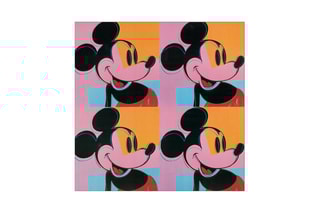 Poster «Mickey Mouse» Andy Warhol - 50 x 50 cm - Noir et orange