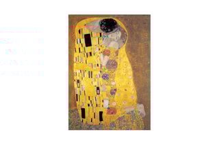 Poster «Il Bacio» Gustav Klimt - 96 x 136 cm - Jaune et marron