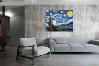 Poster «La Nuit étoilée» Vincent Van Gogh - 120 x 96 cm - Bleu cobalt