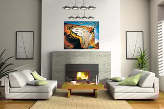 Poster «Die Weiche, 1937» Salvador Dali - 75 x 60 cm - Bleu et marron