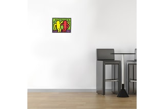 Poster «Pop shop I» Keith Haring - 26 x 17 cm - Vert et noir
