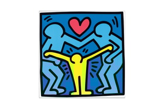 Poster «Untitled, 1989» Keith Haring - 40 x 40 cm - Bleu