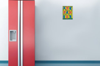 Poster «Untitled, AIDS Update» Keith Haring - 18 x 25 cm - Jaune