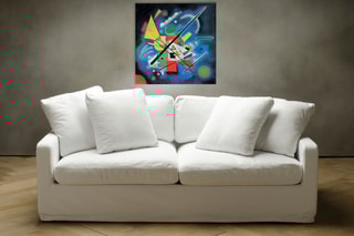 Poster «Dipinti in blu, 1924» Vassily Kandinsky - 70 x 70 cm - Bleu cobalt