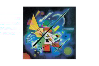Poster «Dipinti in blu, 1924» Vassily Kandinsky - 70 x 70 cm - Bleu cobalt