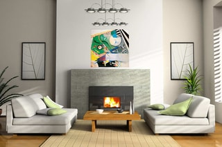 Poster «Mod. 236 verde aperto, 1923» Vassily Kandinsky - 70 x 70 cm - Vert foncé