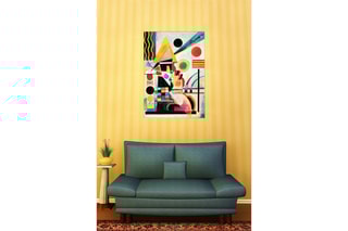Poster «Ondeggiamento, 1925» Vassily Kandinsky - 70 x 100 cm - Blanc