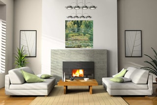 Poster «Le Pont Japonais» Claude Monet - 70 x 70 cm - Vert
