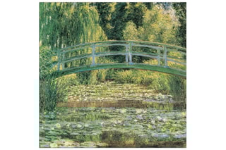 Poster «Le Pont Japonais» Claude Monet - 70 x 70 cm - Vert