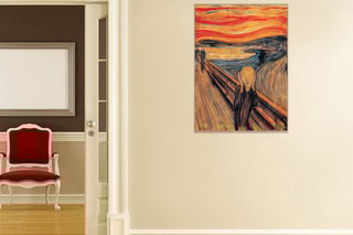 Poster «The Scream» Edvard Munch - 49 x 66 cm - Orange