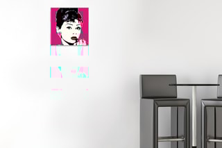 Poster «Audrey Hepburn Lips» Tomas Viana - 30 x 30 cm - Fuchsia