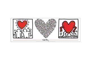 Poster «Untitled» Keith Haring - 95 x 33 cm - Blanc