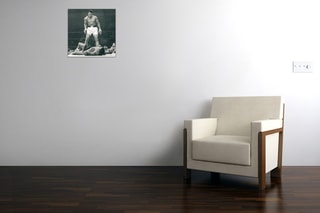 Poster Mohamed Ali et Sonny Liston - 27 x 27 cm - Noir