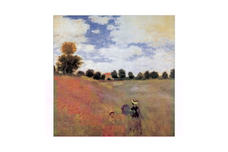 Poster «Campo Di Papaveri Detail» Claude Monet - 30 x 30 cm - Kaki