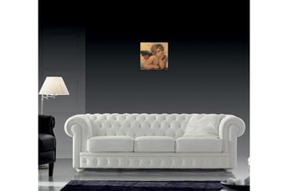 Poster «Cherubini» Raffaello - 30 x 30 cm - Beige et noir