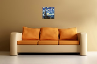 Poster «La Nuit étoilée» Vincent Van Gogh - 30 x 30 cm - Bleu cobalt