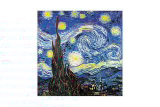 Poster «La Nuit étoilée» Vincent Van Gogh - 30 x 30 cm - Bleu cobalt