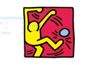 Tableau «Untitled 1988» Keith Haring - 40 x 40 cm