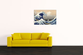 Tableau “A big wave off Kanagawa” Hokusai Katsushika - 75 x 50 cm