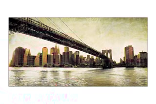 Tableau «Brooklyn Bridge View» Sid Daniels - 100 x 50 cm