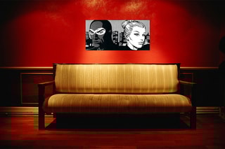 Tableau Diabolik et Eva Kant Diabolik Astorina - 100 x 50 cm 