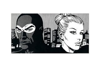 Tableau Diabolik et Eva Kant Diabolik Astorina - 100 x 50 cm 