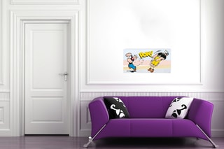 Tableau “Popeye & Brutus” Segar - 100 x 50 cm