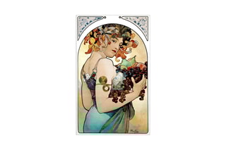 Tableau “Fruit” Mucha - 60 x 98 cm