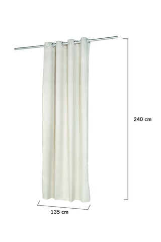 2 cortinados térmicas Bege - 135 x 240 cm