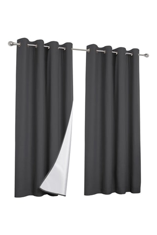 2 cortinados térmicos Antracite - 135 x 240 cm